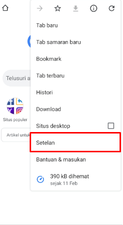 masuk ke setelan