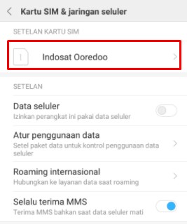 memilih sim card