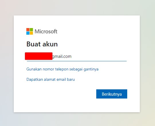 cara membuat akun microsoft