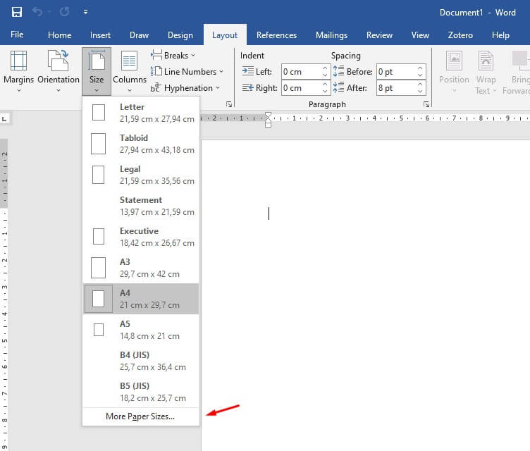 Ukuran Kertas F4 Folio Di Word Cm Mm Dan Inchi